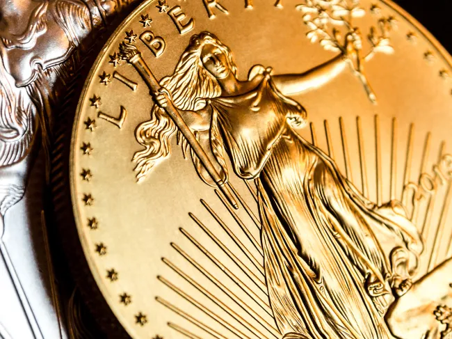 silver and gold coins